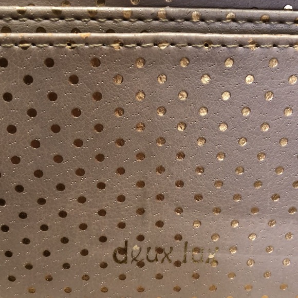 “deux lux” Gold Shimmery Sparkle Wallet with 3 Wide Pockets & 6 Cardholder Slots - Picture 8 of 10
